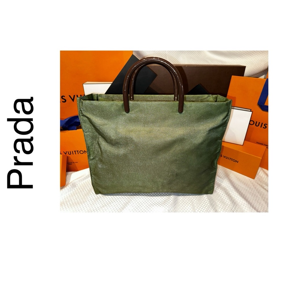 Authentic Prada oversized Tote bag. Olive Green